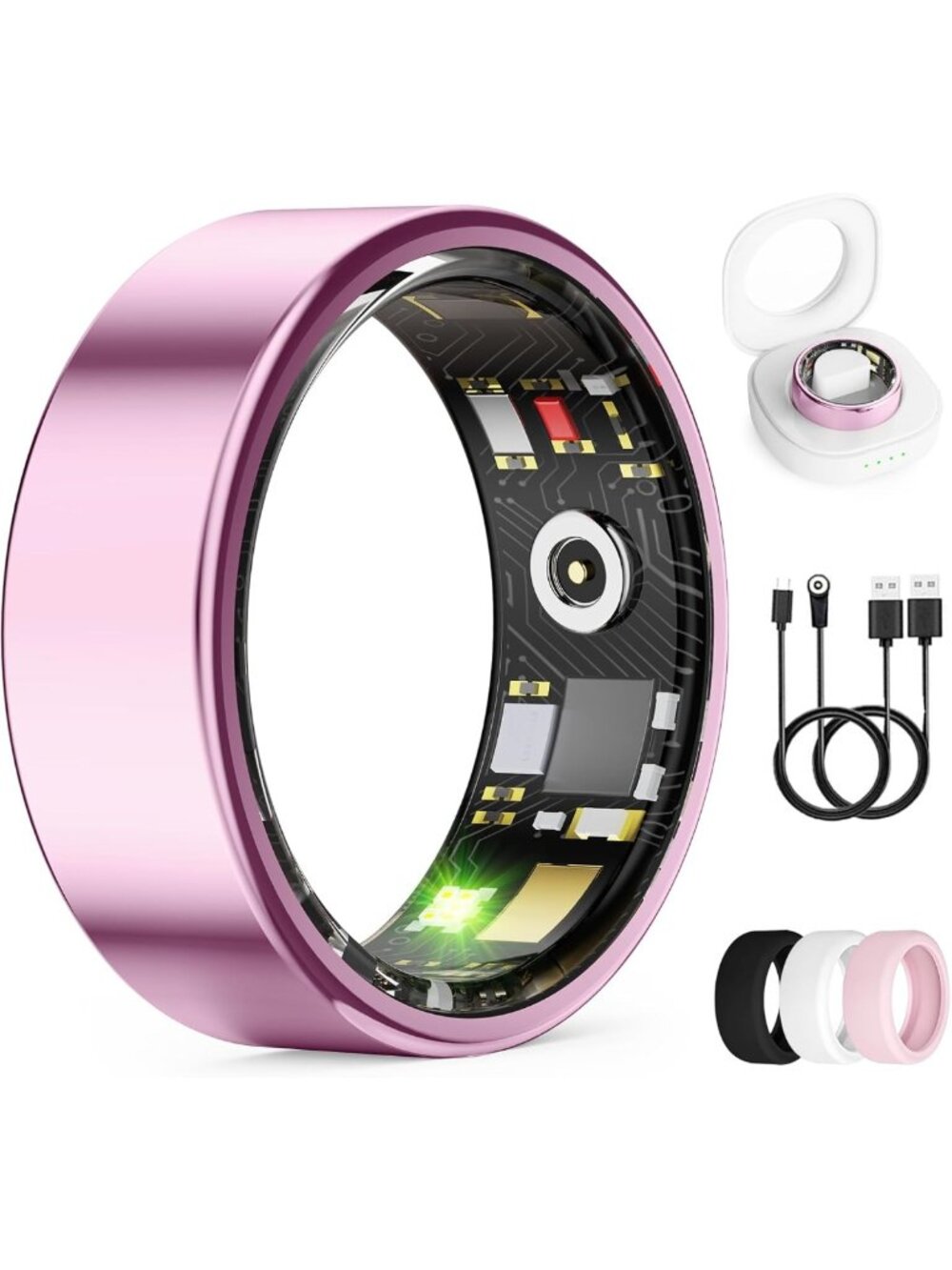 Stylish Health & Fitness Tracker Smart Ring for Men & Women - Wellness Accessory